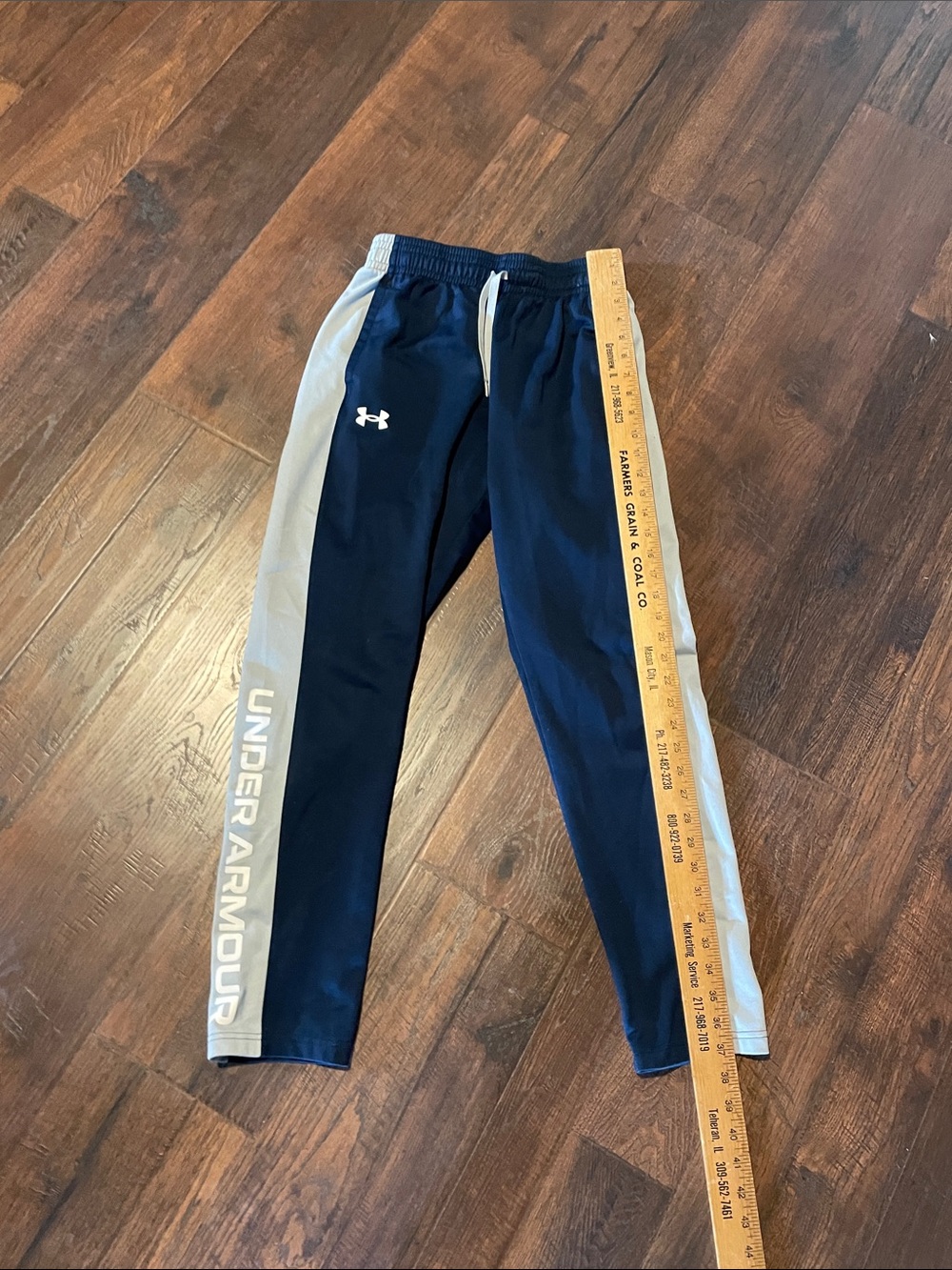 Under Armour Navy and Light Gray Performance Track Pants